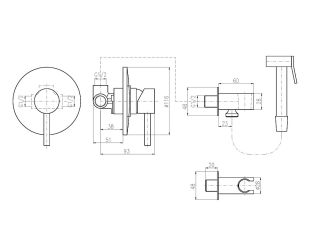 Гигиенический душ со смесителем Rav Slezak Seina SE942 хром